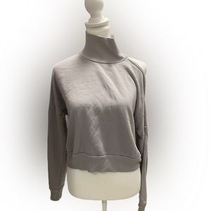 LA Made one shoulder cut out mock turtleneck